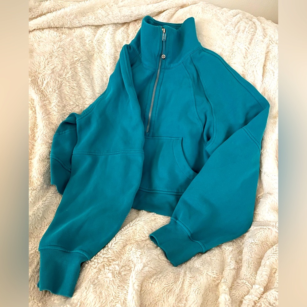 Lululemon Scuba Oversized Funnel Neck SZ XS/S OCEA Oceanic Blue